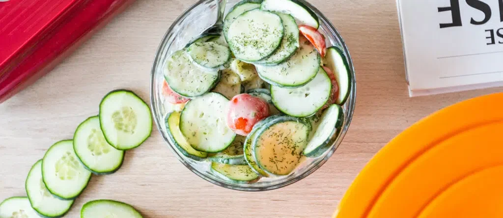 Light cucumber salad