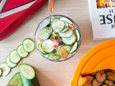 Light cucumber salad