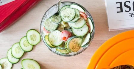 Light cucumber salad